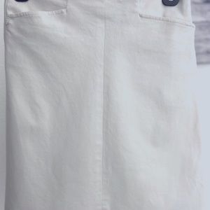 THEORY White A-line Pencil Skirt